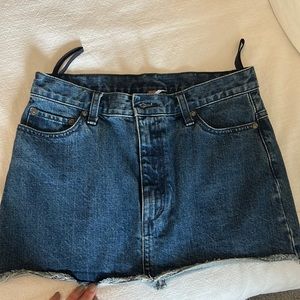 free people denim mini skirt
